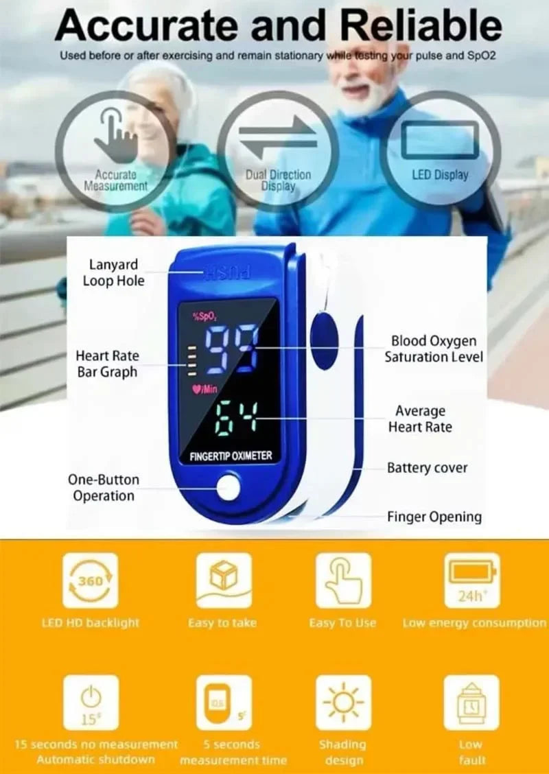 Baby Thermometers Pulse Oximeter Finger Digital Thermometer Accurate Oral Armpit Temperature Reading Fever Alert Termometer