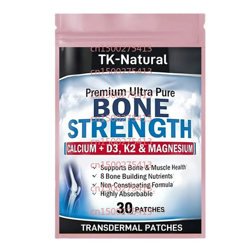 Bone Strength transdermal patches pouch, 30 patches, TK-Natural brand.