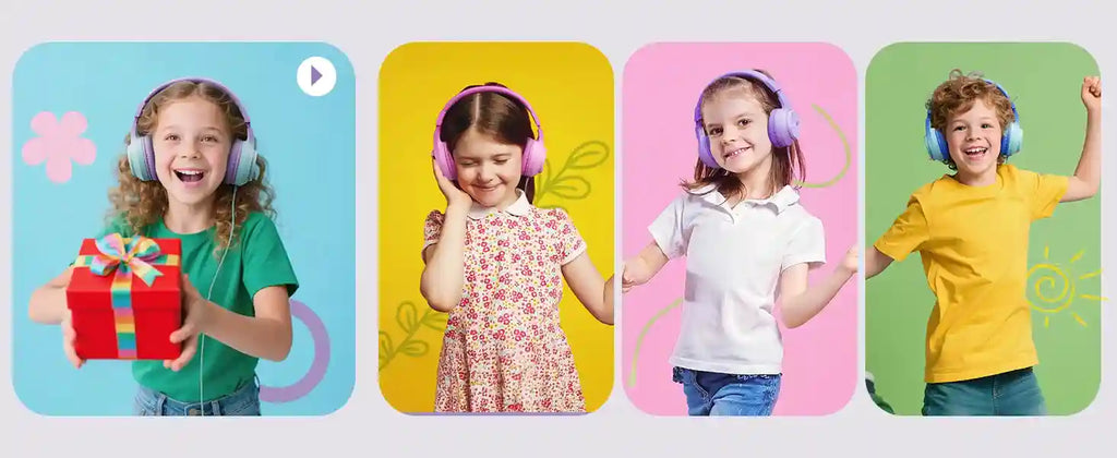 Kids Wired Headphones - Stereo Sound & Durable 3.5mm Plug Tidesmit