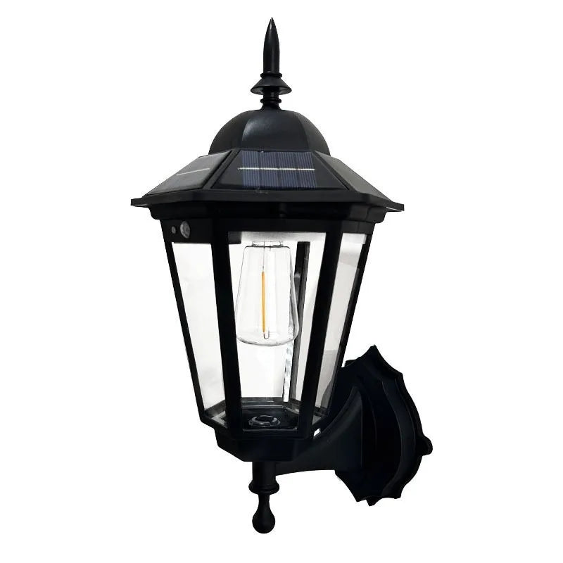 Outdoor Solar Wall Light for Courtyard, Corridor & Passageway - Motion Sensor, European Retro Style, Waterproof