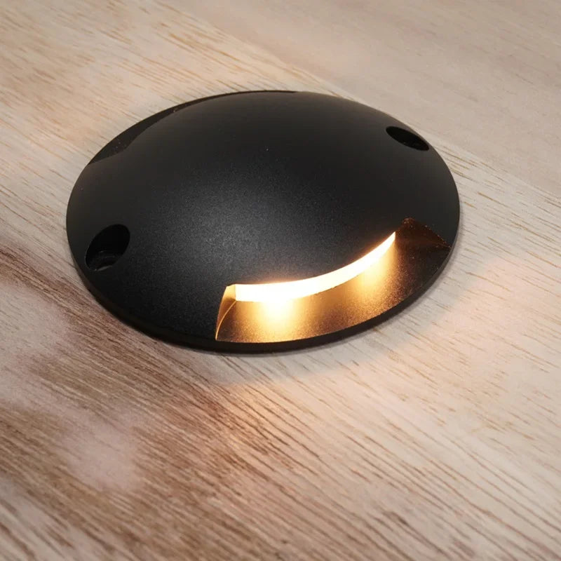 QITU 12V 24V LED Outdoor Ground Spot RGB Garden Side Light Waterproof IP67 Mini Surface Mounted Thin Terrace Courtyard Spotlight