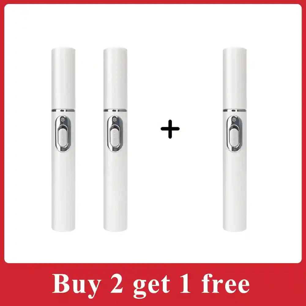 Blue Light Skin Care Pen - Rechargeable Facial Wand & Wellness Tool Massage Roller 3pcs Tidesmit