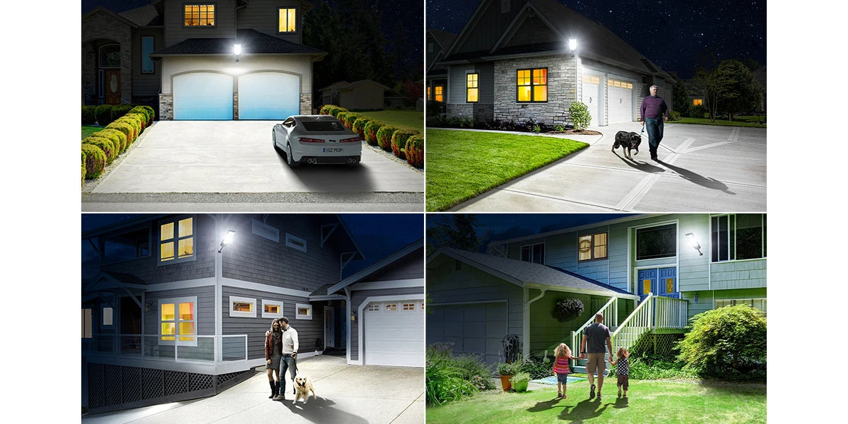 2-Pack 540-LED 120000LM Solar Street Lights (Outdoor Dusk-to-Dawn Motion Sensor) Easy to Install Waterproof