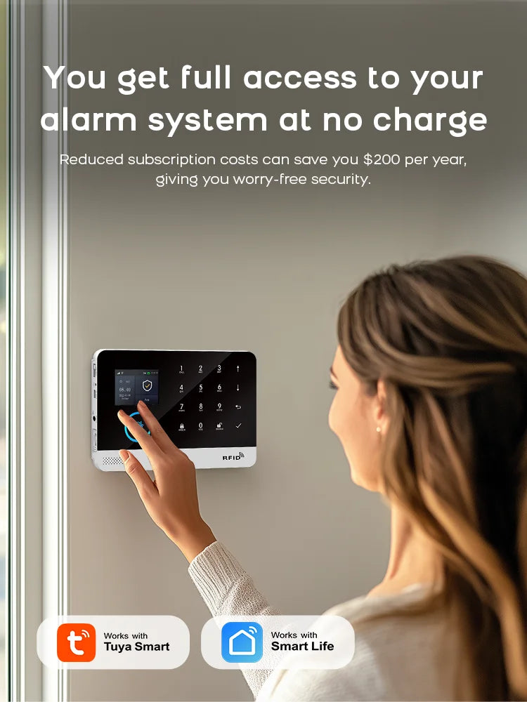 WiFi 4G Home Security Alarm System with Smart Tuya Motion Sensors Tidesmit