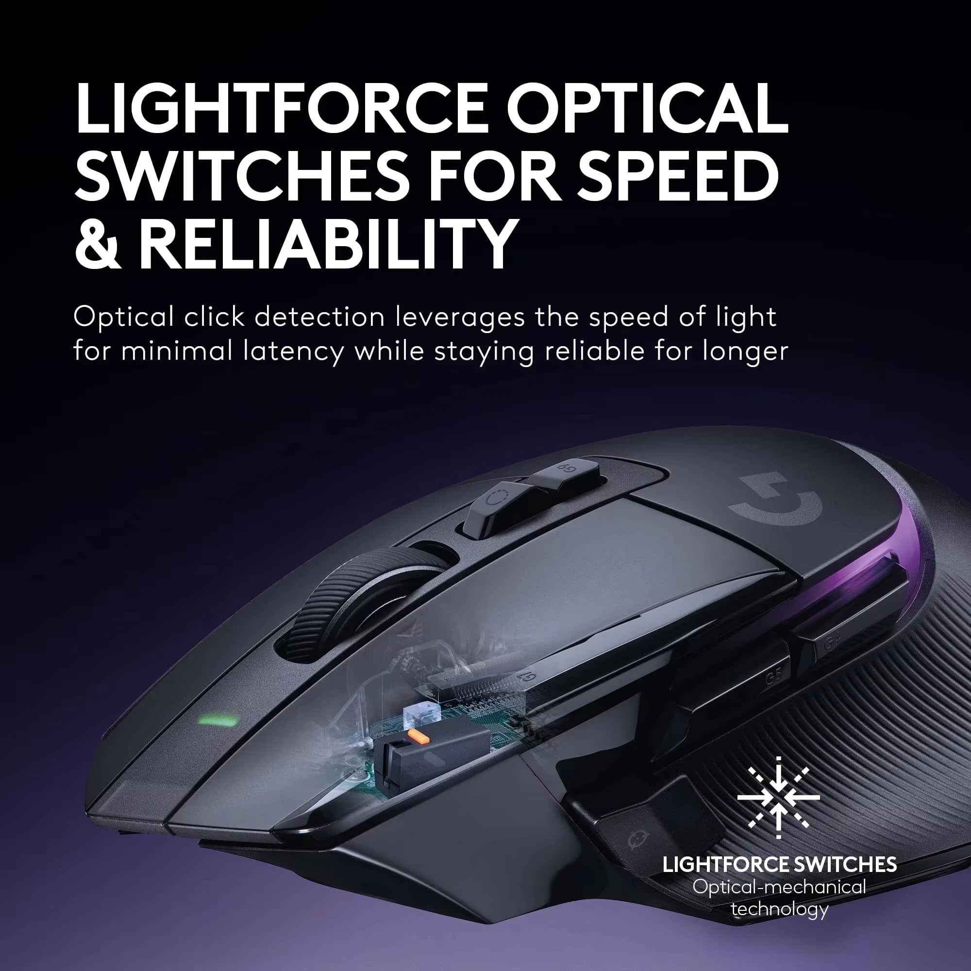 Logitech G502 X Plus Wireless Gaming Mouse - LIGHTSPEED Optical, LIGHTFORCE Switches, LIGHTSYNC RGB, HERO 25K Sensor for PC/Mac