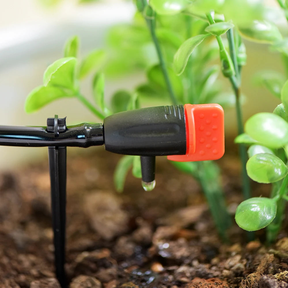 5-50Pcs Adjustable Irrigation Drippers Sprinklers 1/4'' Emitter Dripper Micro Drip Irrigation Sprinklers For Watering System