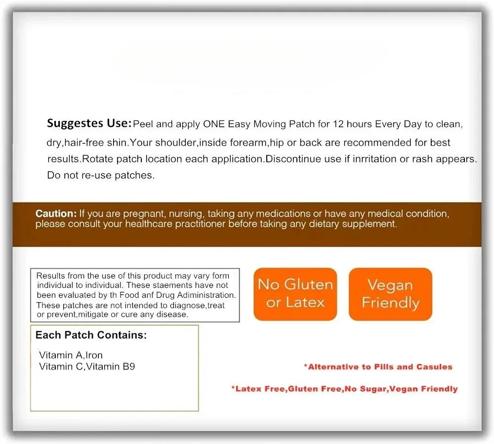 Iron Plus Transdermal Patches - 30 Patches One Month Supply