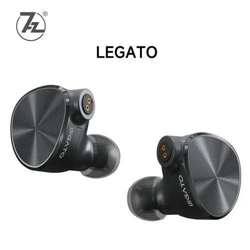 Black in-ear monitors with silver faceplates and dual tuning ports, wired pair