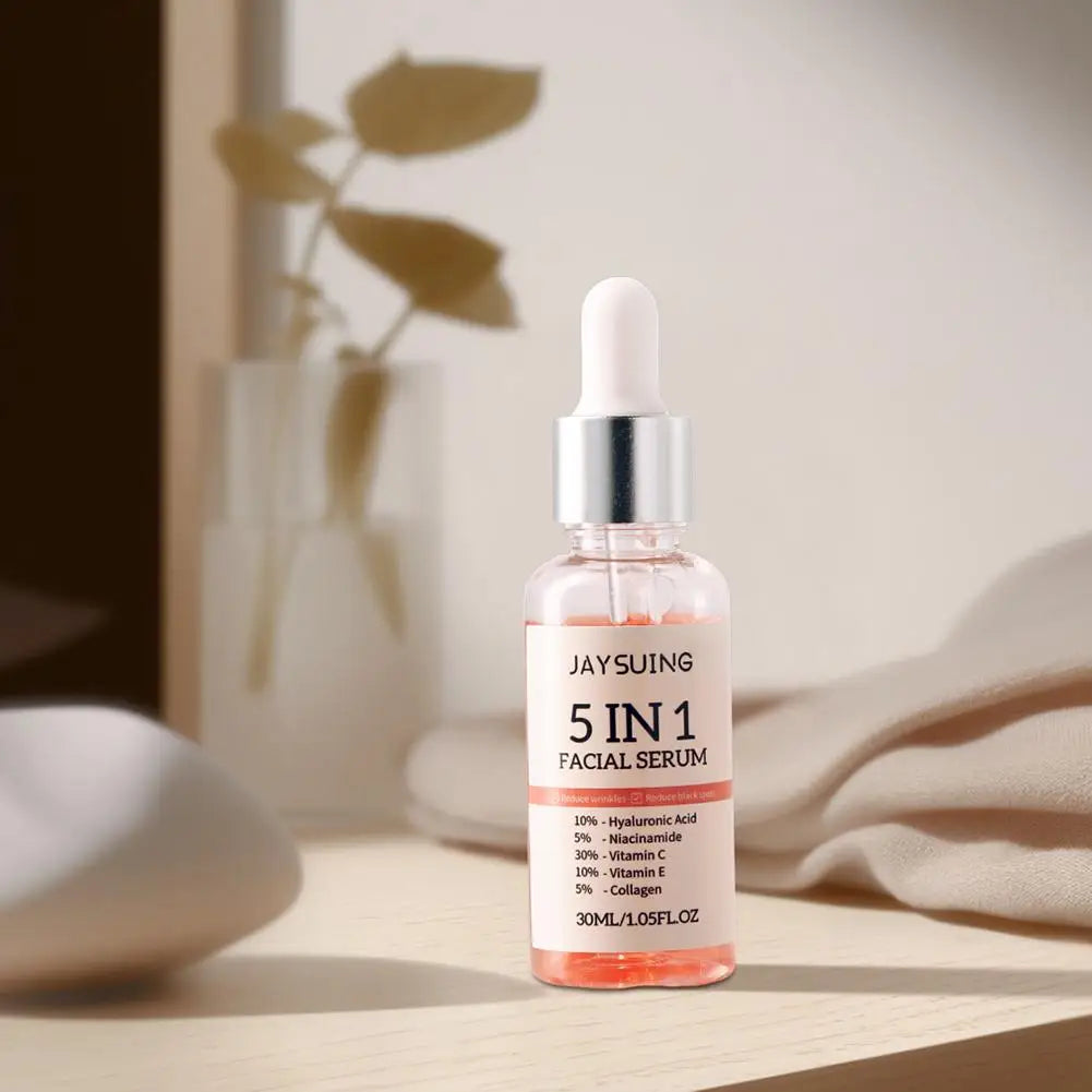 5 In 1 Face Serum 30% Vitamin C Moisturizing Whitening Anti Wrinkle Aging Niacinamide Hyaluronic Acid Facial Serum SkinCare 30ml
