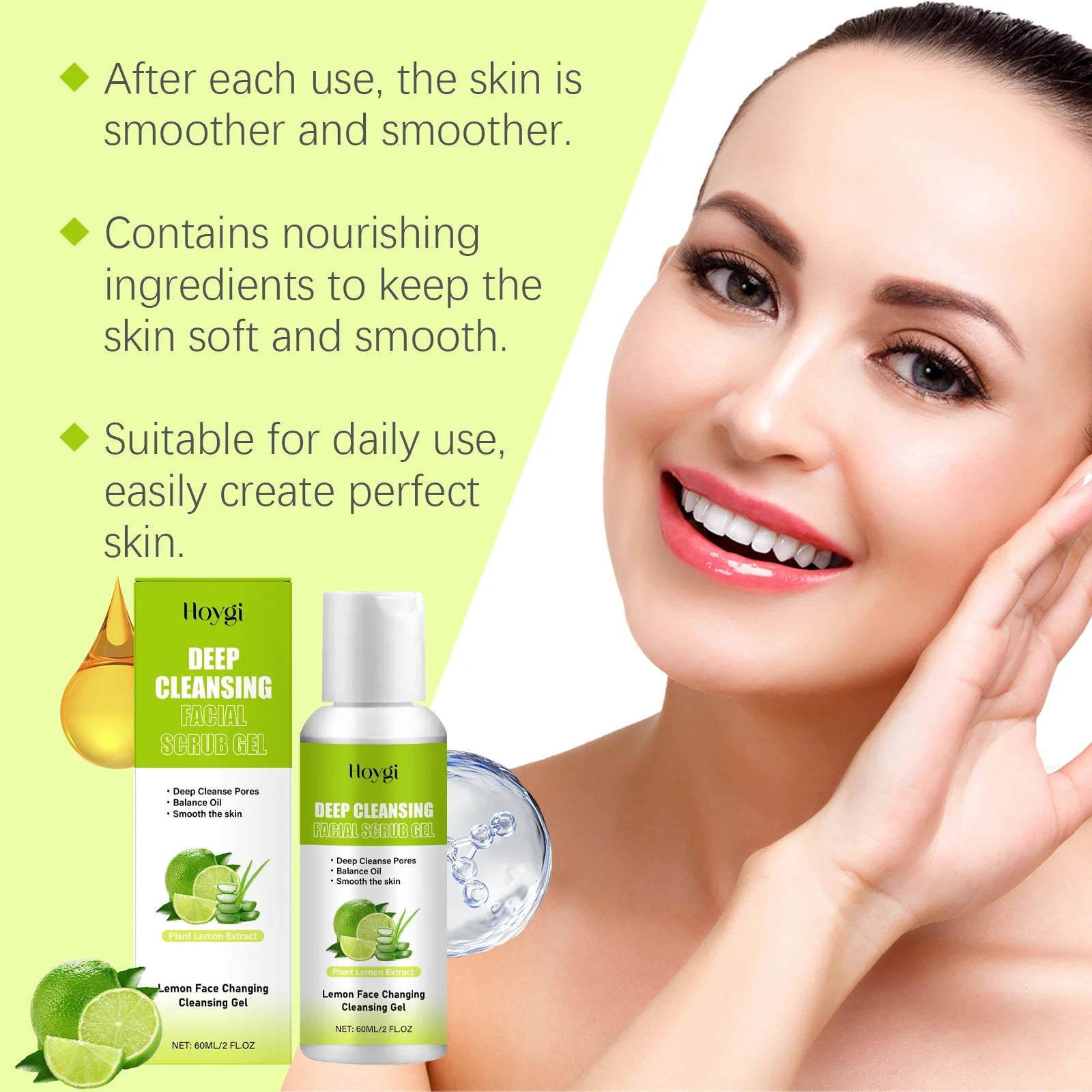Facial Exfoliating Gel | Hydrating Pore Refining Treatment by Tidesmit Scrubs Treatments Tidesmit
