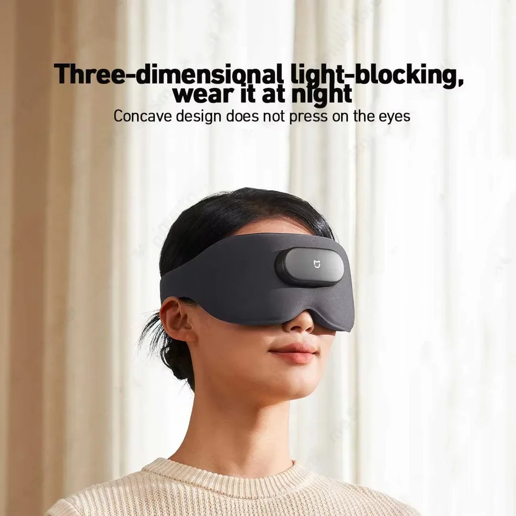 Smart Massage Eye Mask | 3D Heat Therapy & App Control - Black Relaxation Treatment Tidesmit