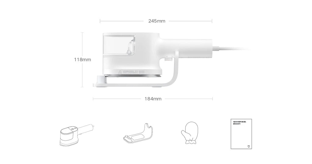 Tidesmit MIJIA handheld garment steamer and steam cleaner for efficient mite removal and flat ironing of clothes