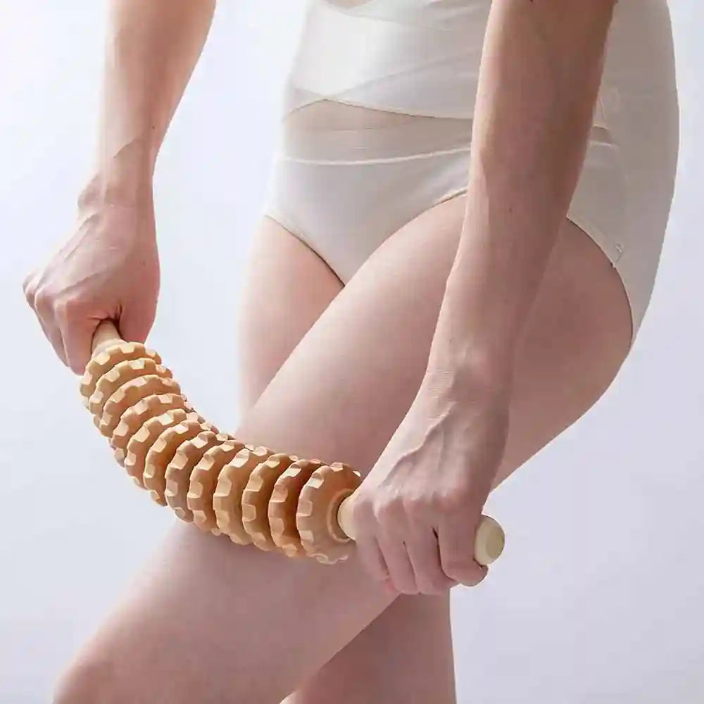 Wood Therapy Massage Roller for Lymphatic Drainage | 12 Rollers Eye Massage Instrument Tidesmit