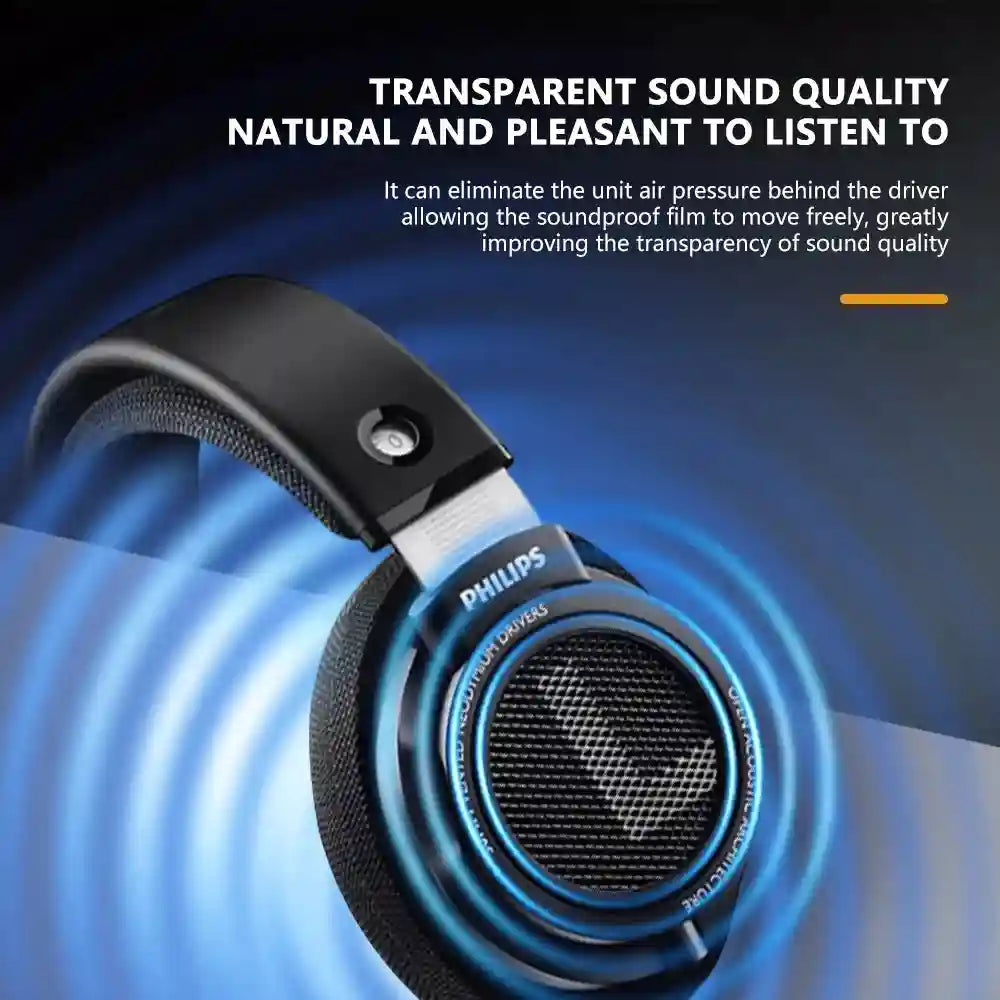 Wired HiFi Over-Ear Studio Monitor Headphones - Precision Sound Black Tidesmit