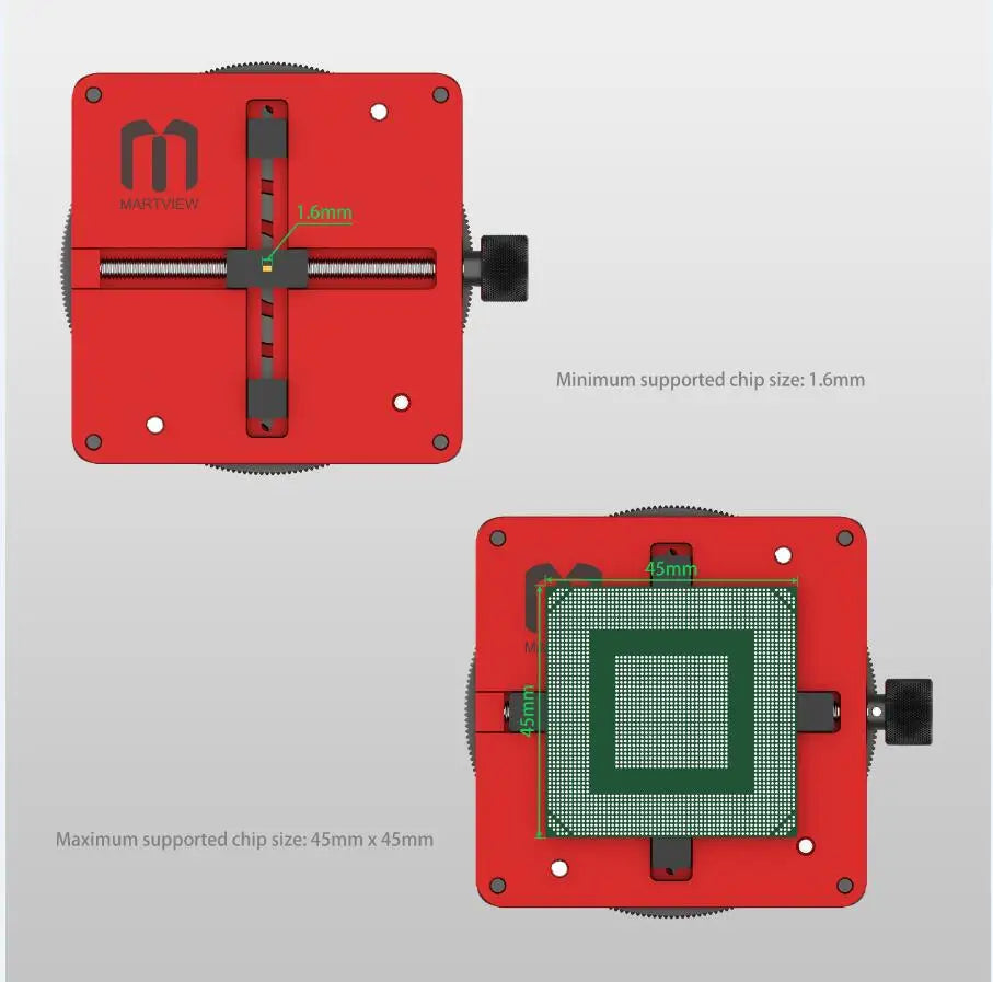 Martview RB03 RB-03 Fullset Multi-functions Automatic Positioning Universal BGA Reballing Station Holder Template - 97pcs Nets