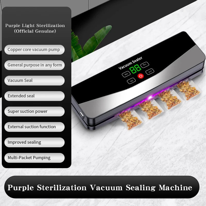 2026 Rechargeable Wireless Portability Vacuum Sealer With Sealing Countdown Display Multi-Pack Vacuum Touch Waterproof Buttons