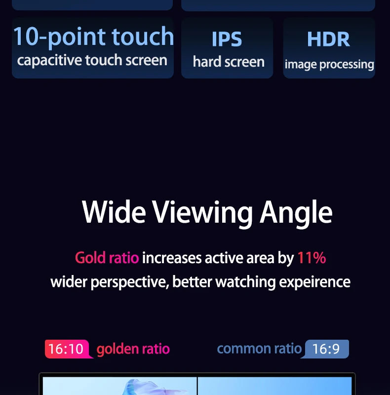 VCHANCE 16 Inch 4K UHD Touch Screen Portable Monitor 100%DCI-P3 HDR Expand Office Movie Display For PC Laptop Phone XBox Switch