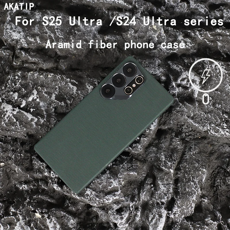 Samsung Galaxy S25 Ultra Aramid Fiber Slim Phone Case | Tidesmit Green M Ring Tidesmit