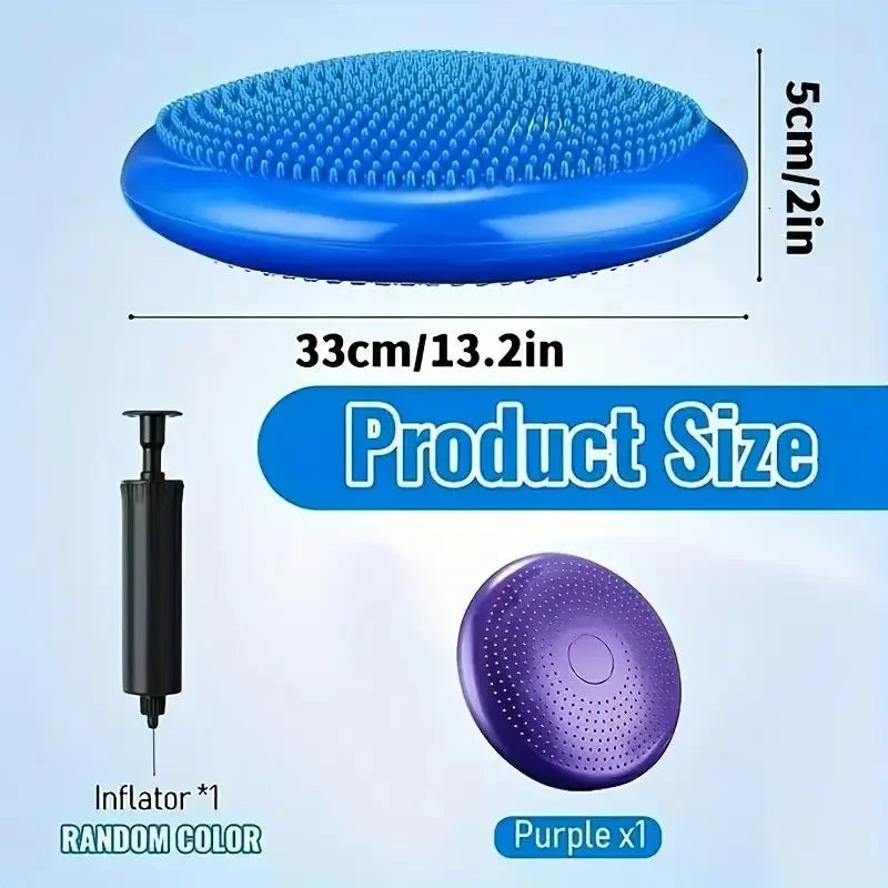 Anti-burst Inflatable Balance Pad Thickened Massage Cushion for Yoga Pilates Physical Therapy Workout