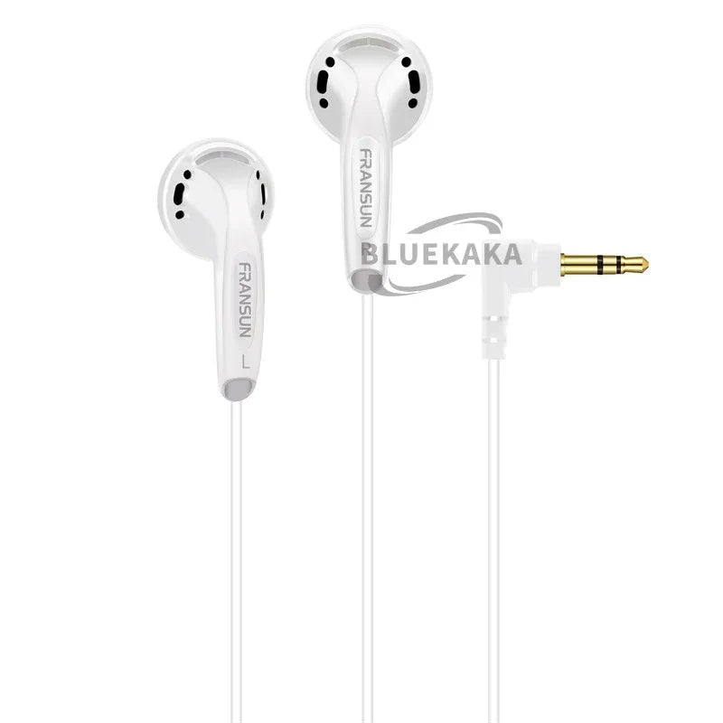 Wired Gaming Earbuds With 9D HiFi Bass Microphone | Tidesmit White No Mic Tidesmit