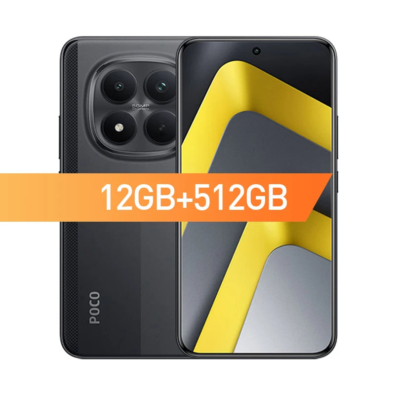 POCO M8 Pro 5G Smartphone with 120Hz AMOLED Display & 6500mAh Battery AE 12GB 512GB Black Official Standard Tidesmit