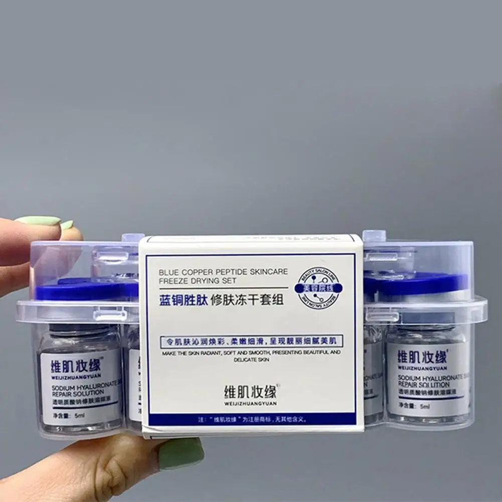 GHK-Cu 99% Copper Peptide Freeze-Dried Powder Blue Copper Anti Wrinkle Plump Firm Skin Fade Lines Repair Barrier Set