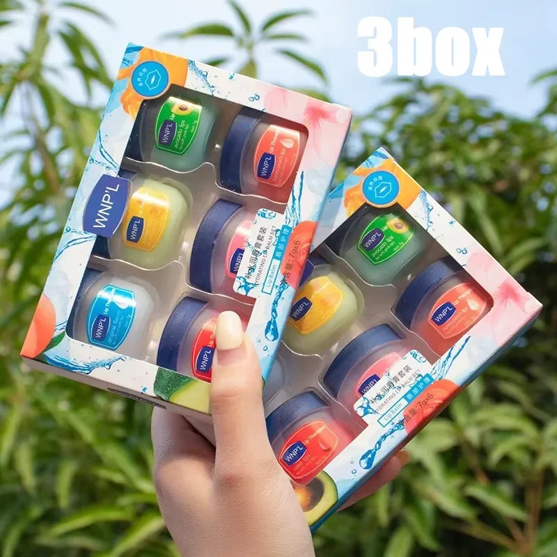 Moisturizing Lip Balm Set for Dry Chapped Lips - Natural Care Lip Care C-3box-6pcs Tidesmit