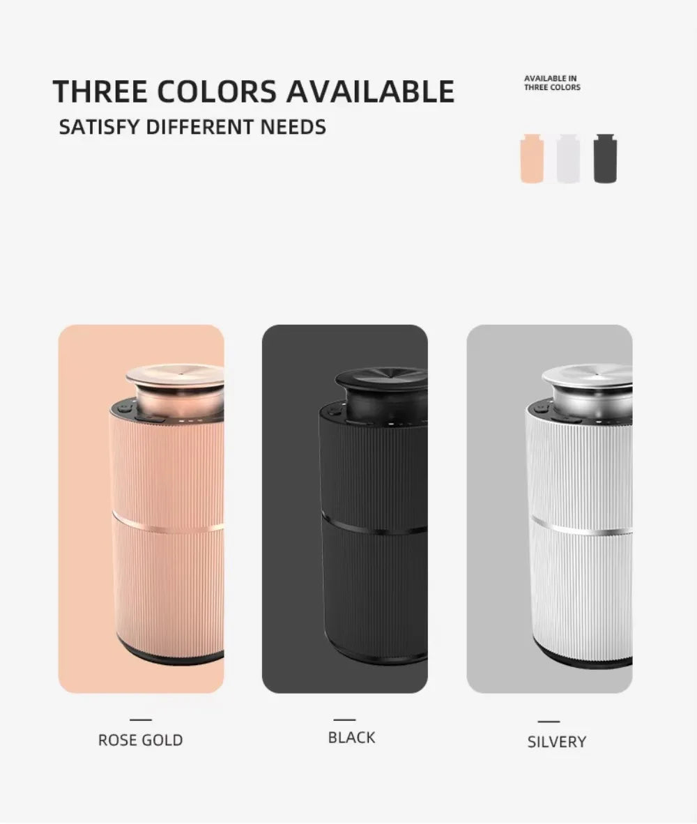 Portable Car Aroma Diffuser Battery Operated Scent Air Machine USB Rechargeable Waterless Diffuser For Essential Oil Nebulizer