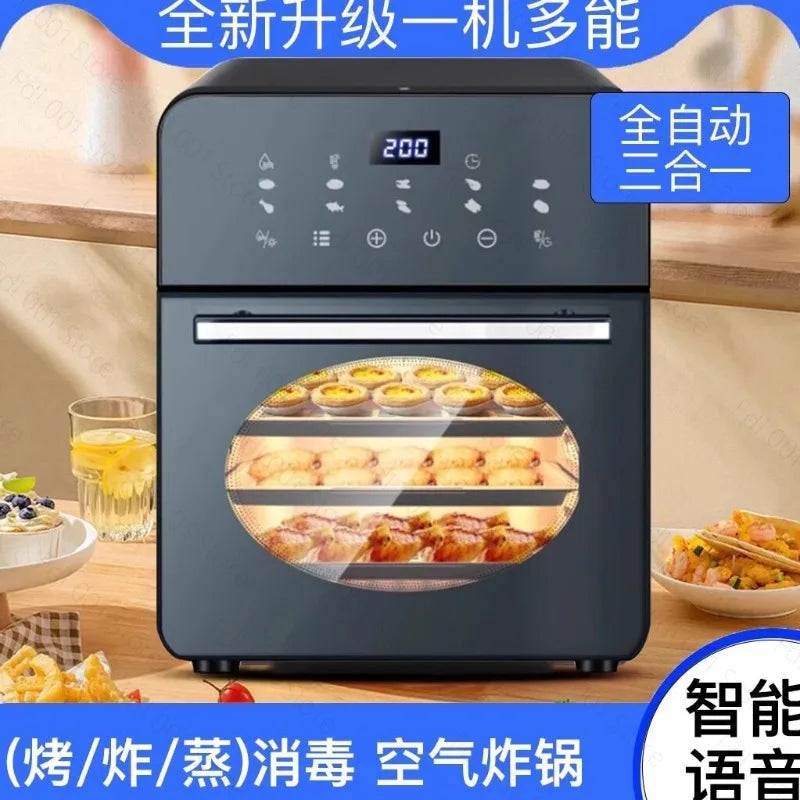 Large Capacity 3 in 1 Air Fryer Oven Steamer Microwave New Electric Fryer All-in-One Machine