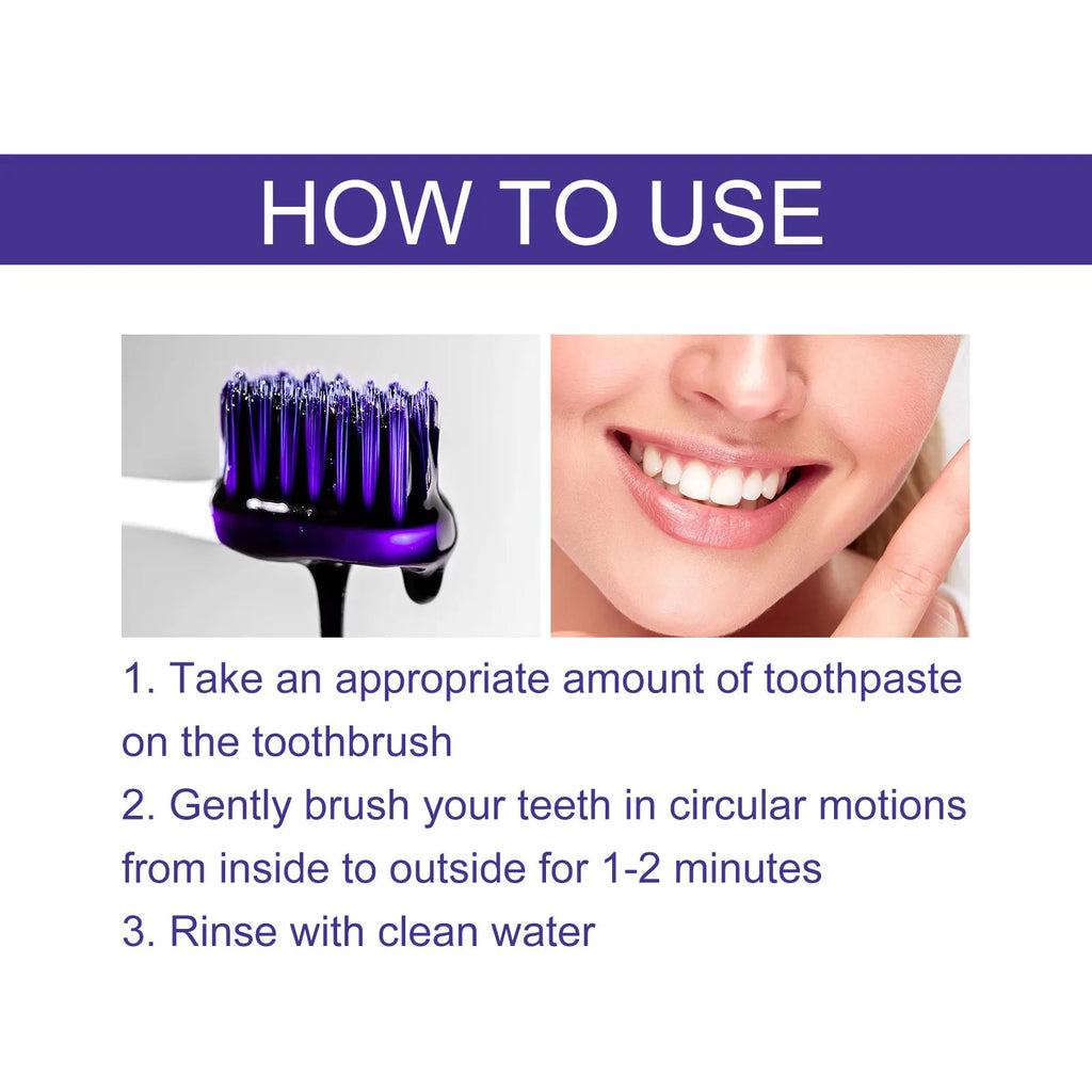 Tidesmit purple whitening toothpaste for removing yellow teeth stains and refreshing breath in daily oral care