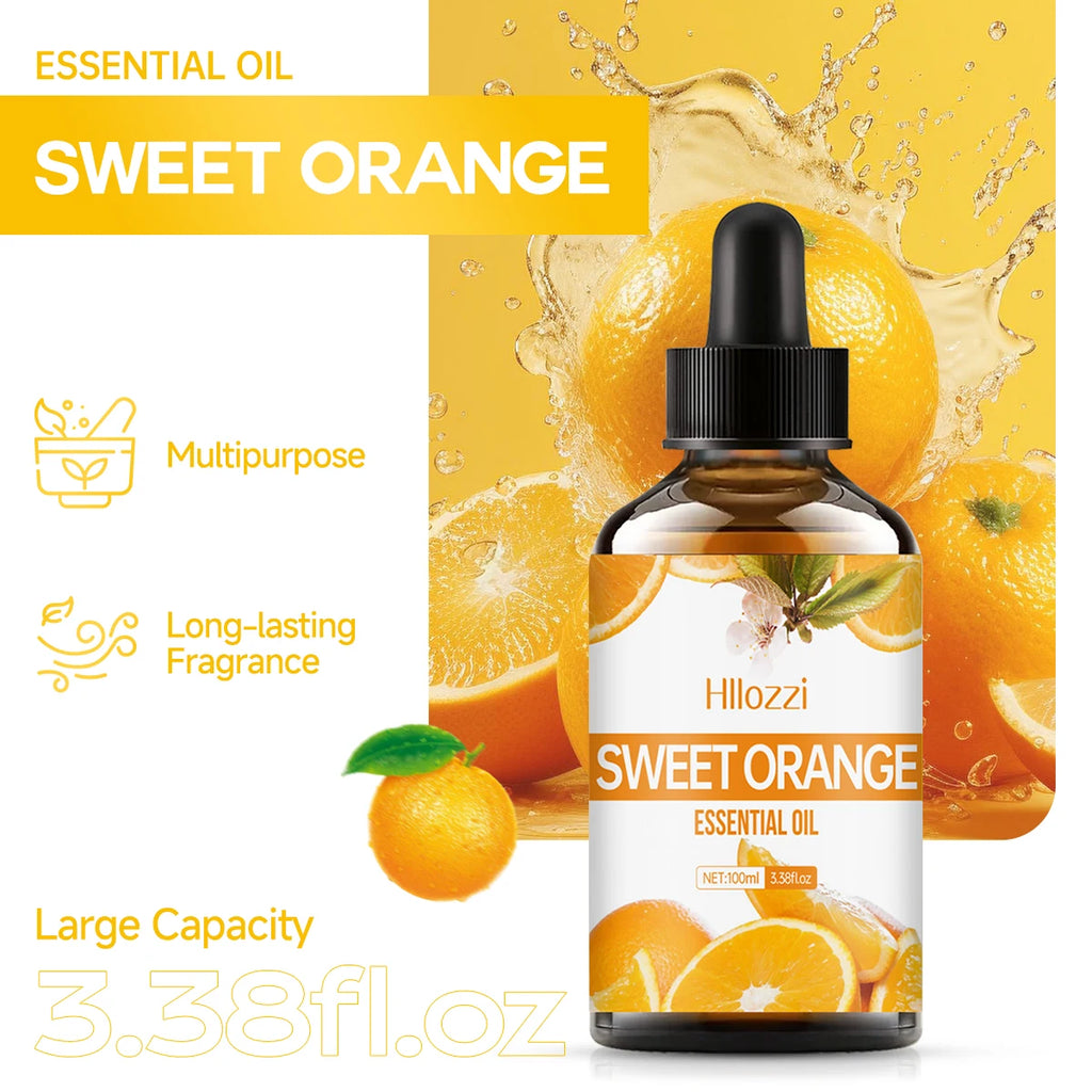 Sweet orange essential oil is used for skin care, massage, bath, and aromatherapy. It is suitable for face, body, and nails.