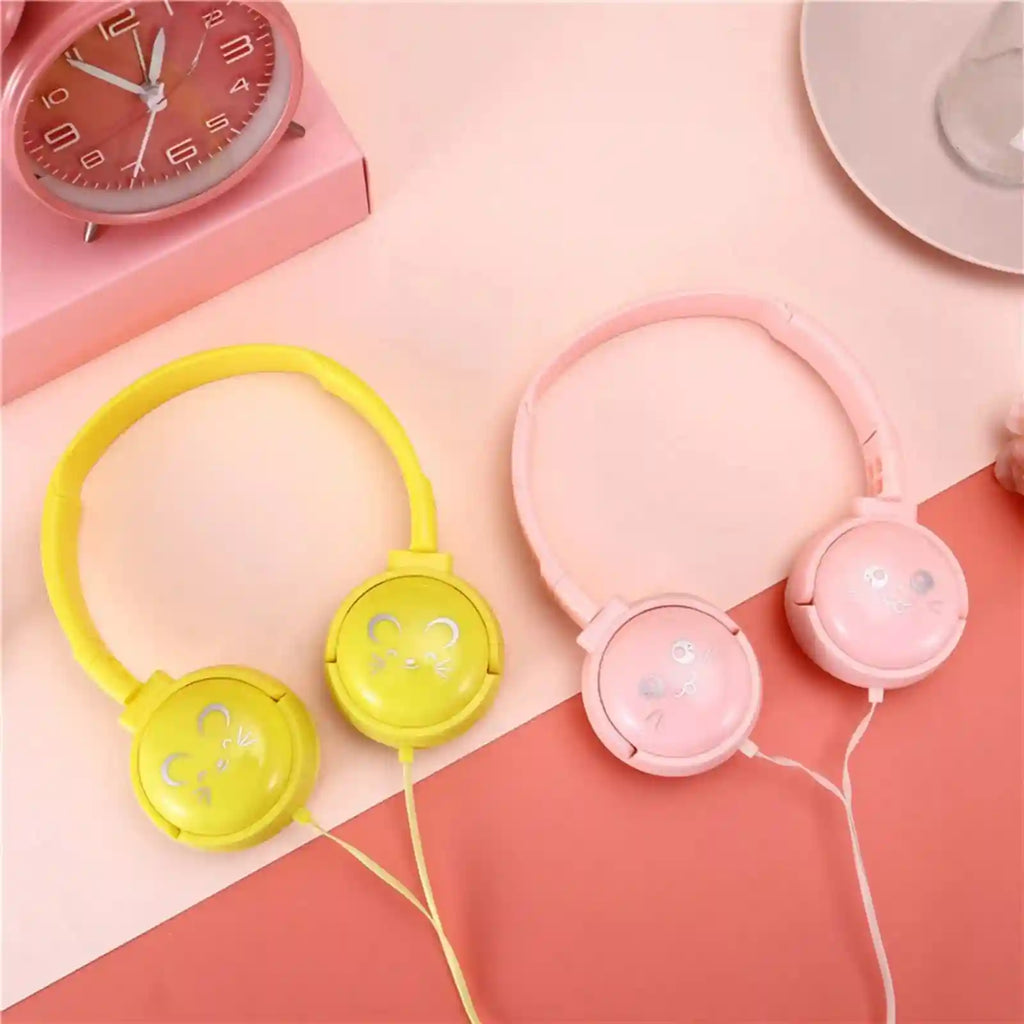 Wired Over-Ear Headphones for Kids with Mic, Adjustable Fit, Blue Tidesmit