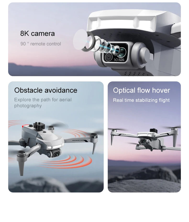Tidesmit 4K GPS Foldable Camera Drone with Obstacle Avoidance Tidesmit