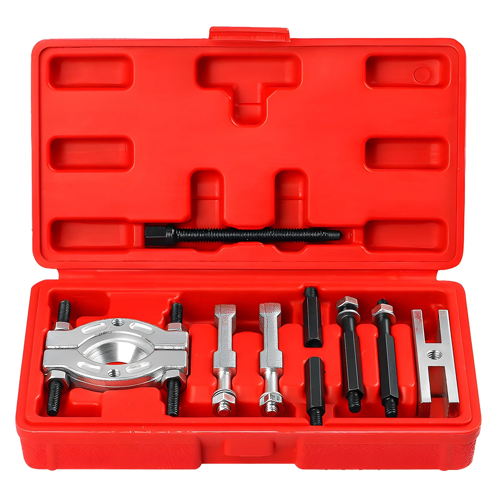 Podofo 9Pcs Bearing Puller Set Mini Bearing Separator 2 Jaw Remover Tool Kit Splitter With Extension Rods Forcing Screw For Car Wheel Hub Axle Pinion Gear Pulley Removal