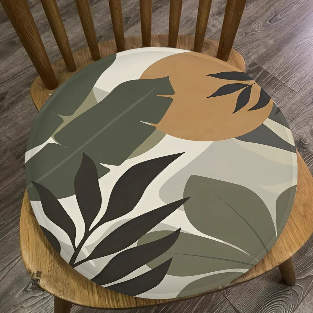 Palm Tree Leaves Art Chair Cushion Soft Office Car Seat Comfort Breathable 45x45cm Sofa Decor Tatami