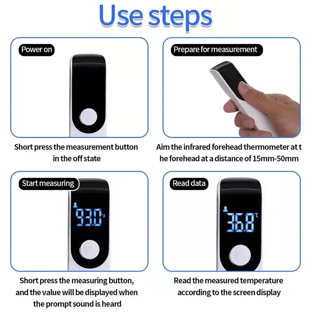 Household Infrared Fever Thermometer Medical Digital LCD Infant Adult Non-contact Laser Body Temperature Ear Thermometer