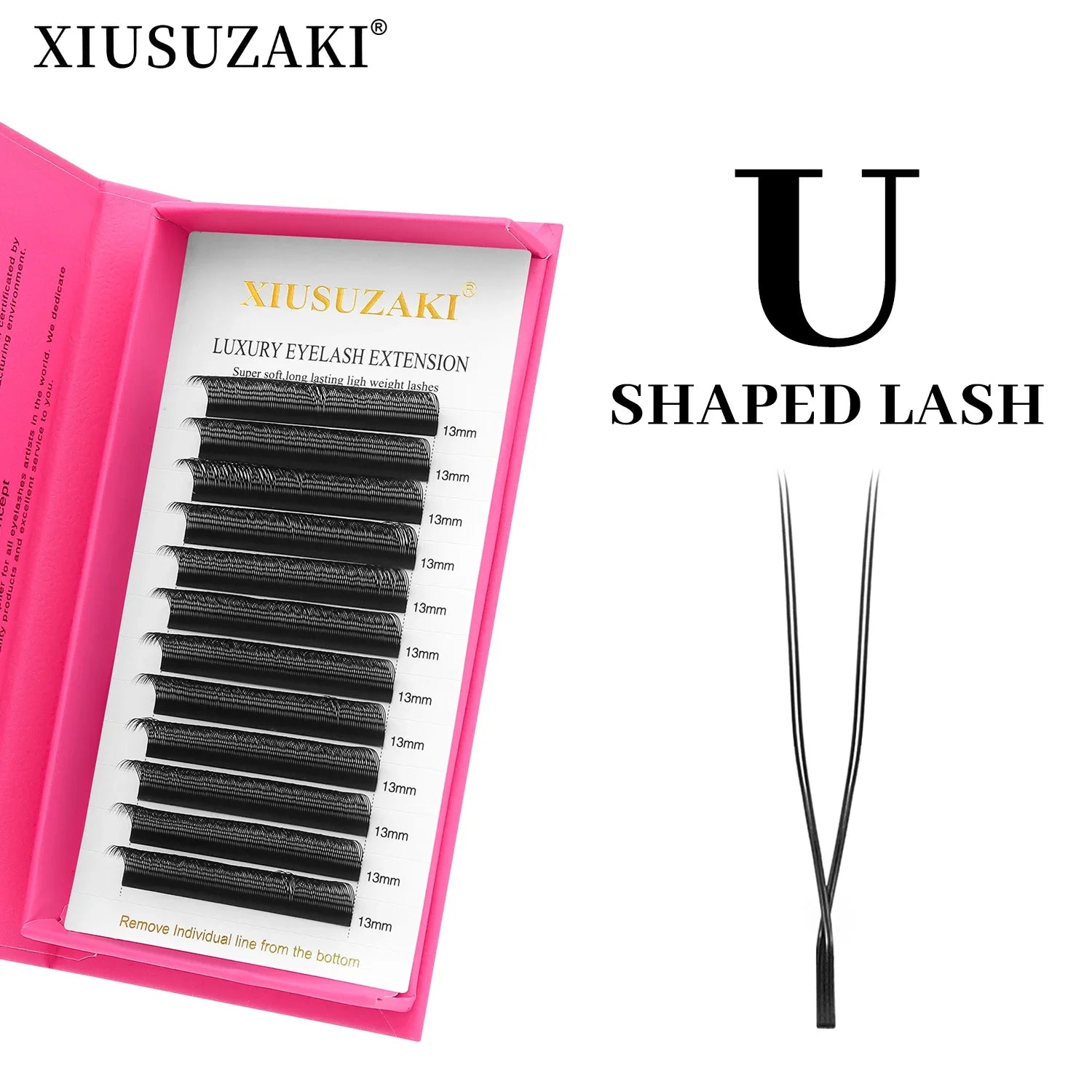 XIUSUZAKI U-Shaped YY 3D 4D 5D W Eyelash Extensions New Style U/W Lashes Extension Mink Premade Volume Fans False Eyelashes False Eyelashes U 2D YY Tidesmit