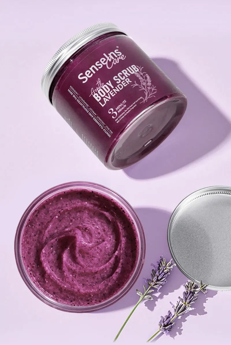Lavender Body Scrub – Shea Butter Exfoliating Skin Care 500g Scrubs Treatments Tidesmit