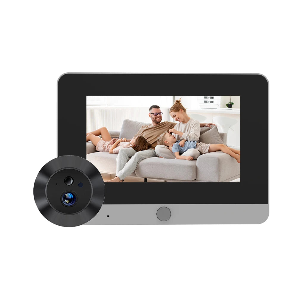 Tuya Smart 2MP 5Inch Screen Mini Digital Peephole Eye Viewer WiFi IR PIR Motion Door Camera 10000mAh battery work 3-4 Months