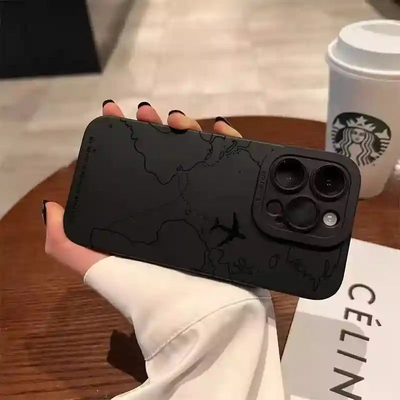 Airplane Route Phone Case | Shock-Absorbing Travel Cover for iPhone Tidesmit
