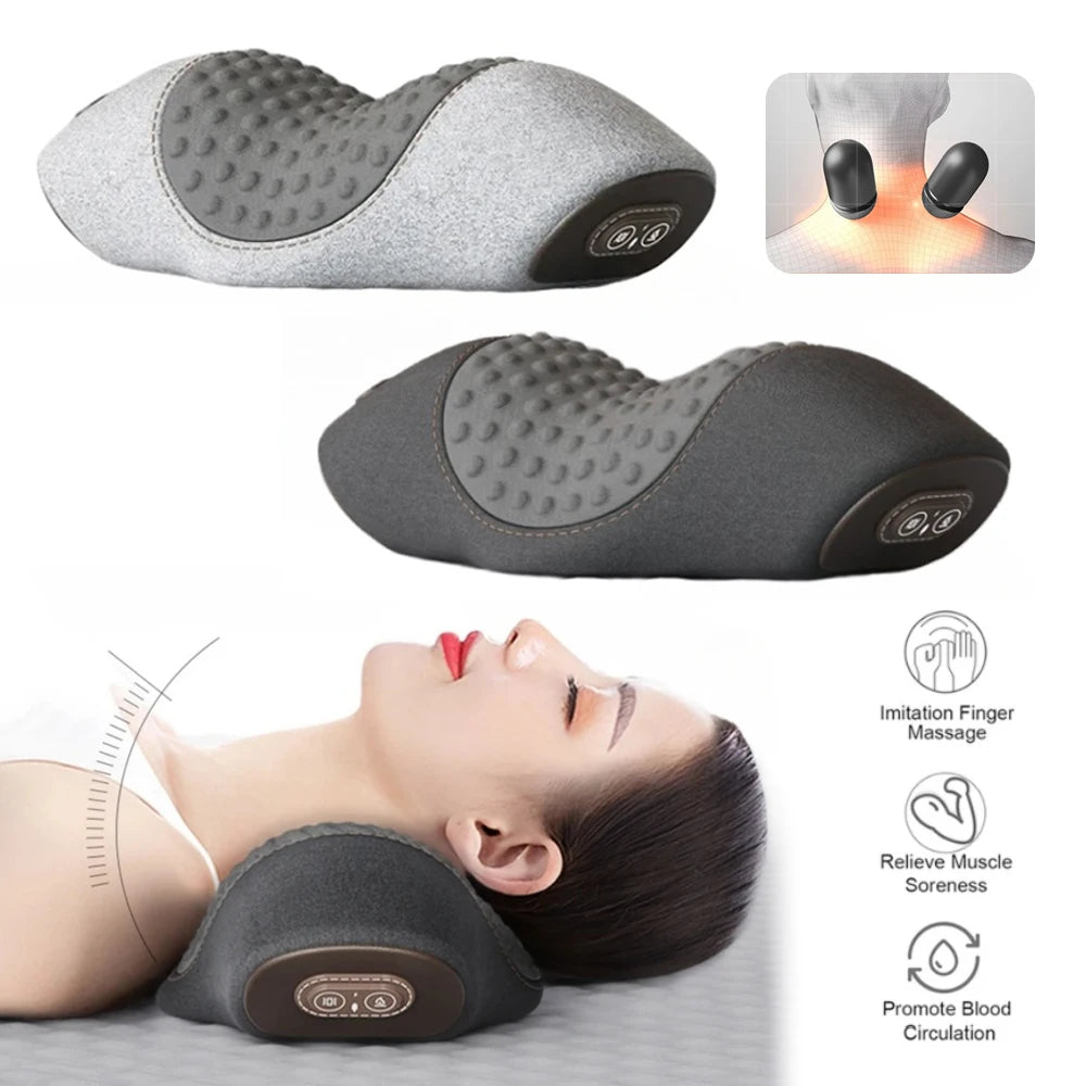 Electric Neck Massager with Heat and Cervical Traction by Tidesmit Back Massage Instrument Tidesmit