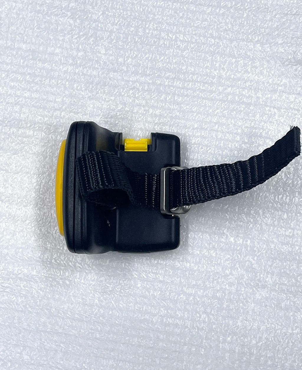 Black scan trigger assembly with yellow side cap and extended strap