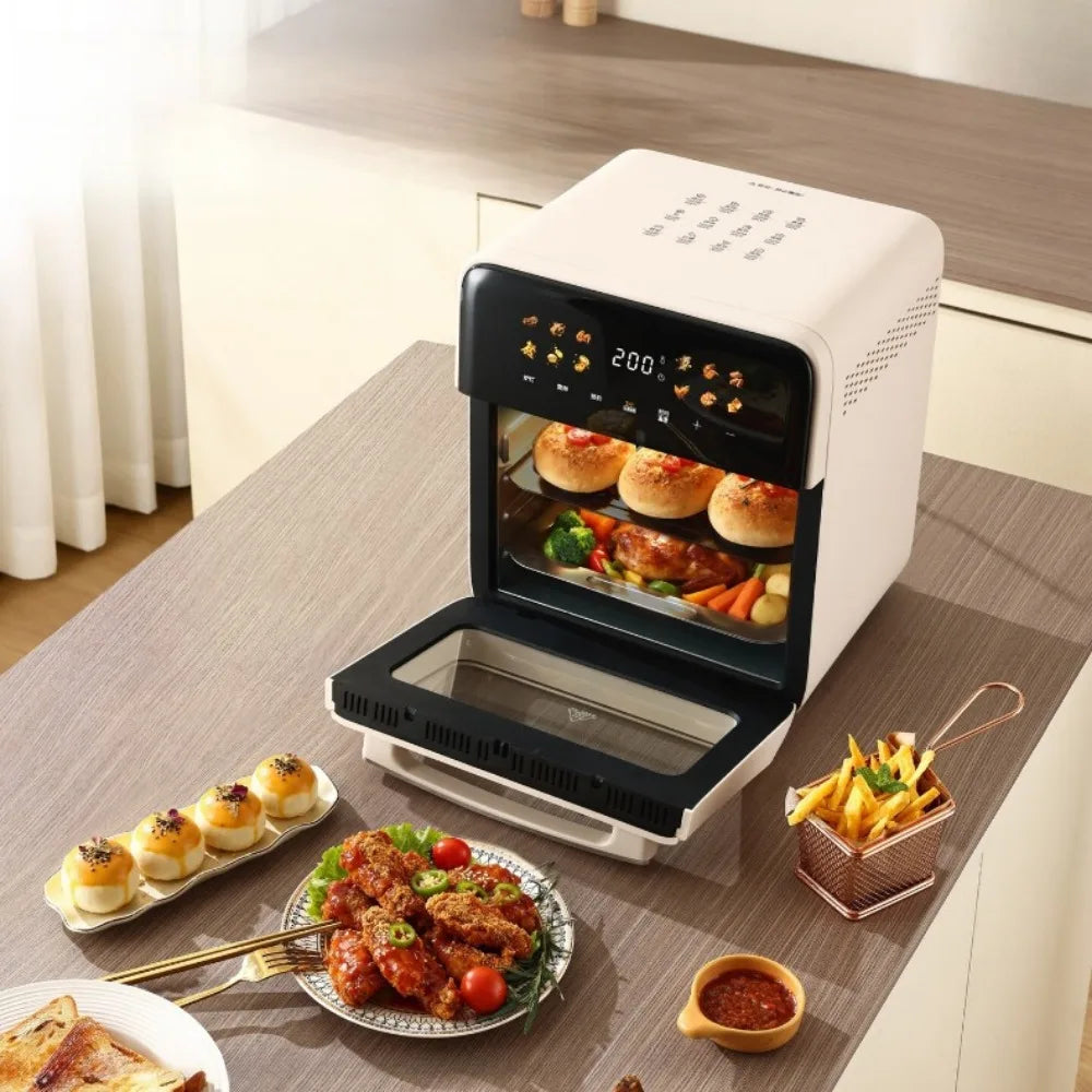 Midea Air Fryer 12.5L Large Upgrade Air Fryer Oven Combo Large Capacity Visual Touch Screen Multi‑Layer No‑Flip Needed 220V