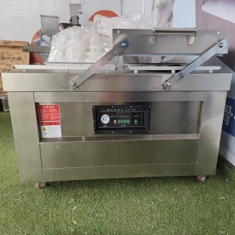 Customized Commercial Heavy Duty Electric Vacuum Packing Machine Double Chamber Semi Automatic Food Meat Fruit Vegetable Sealer