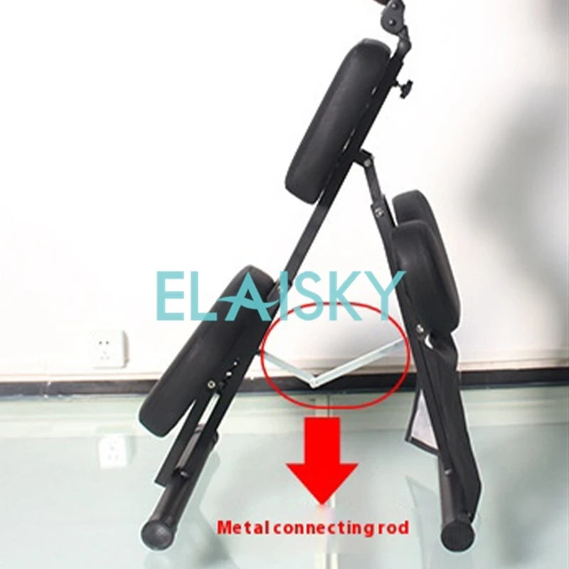 Portable Massage Chair - Foldable Deep Tissue Treatment Table (Black) Massage Chairs Tidesmit