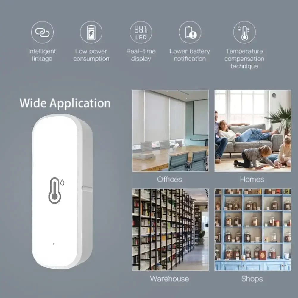 WiFi Temperature Humidity Sensor – Smart Home Remote Climate Monitor Tidesmit
