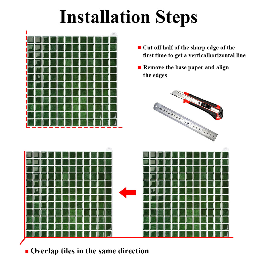 1/5pcs Brick Wall Tile Sticker Self-Adhesive Waterproof Mosaic Vinyl Wallpaper Ceramic Tile Decals Kitchen & Bathroom Decoration