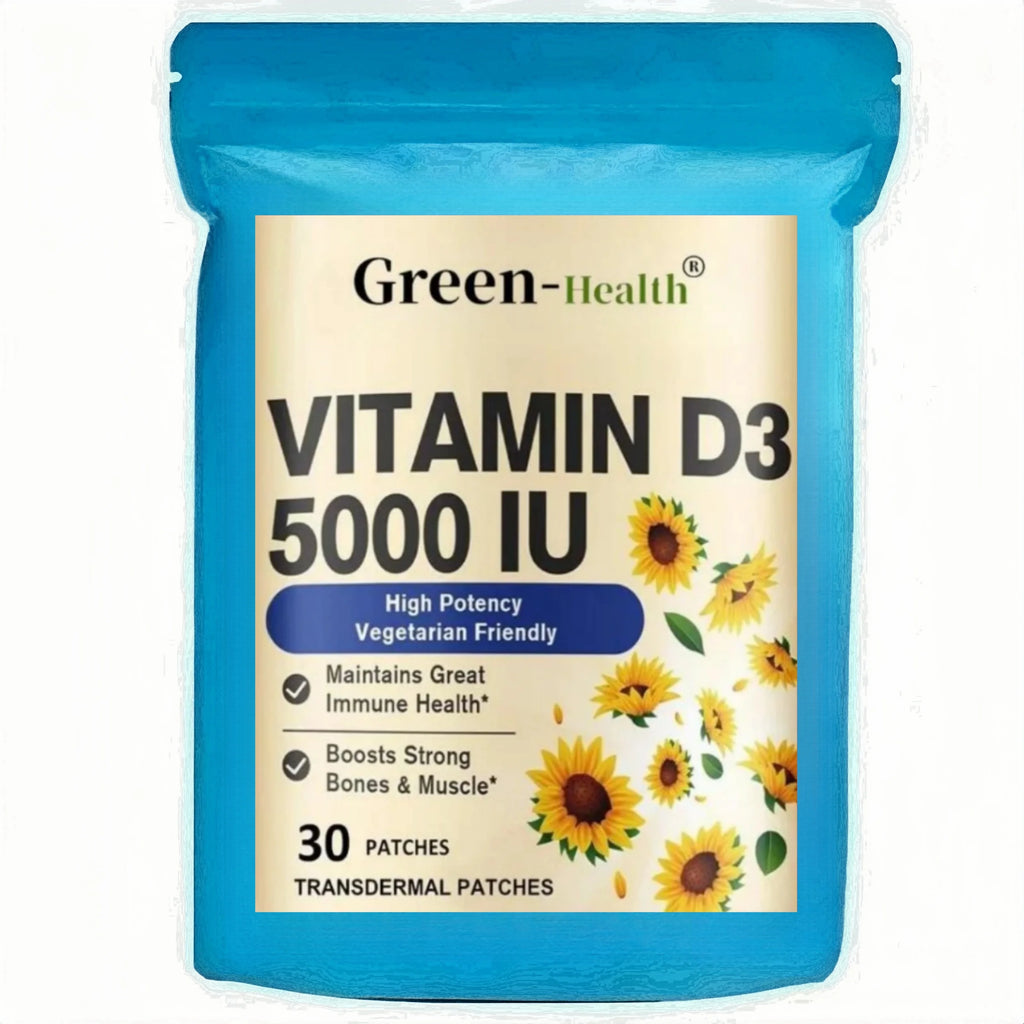30 Patches Vitamin D3 Transdermal Patchesfor Supporting Cardiovascular Health, Strong Bones & Muscle Function
