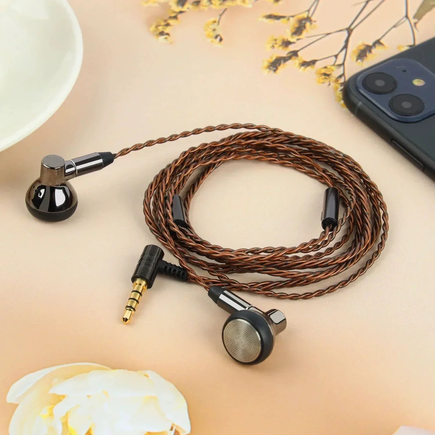 HiFi Wired Earbuds 15.4mm Flat-Head with Mic - Tidesmit EP09 Tidesmit