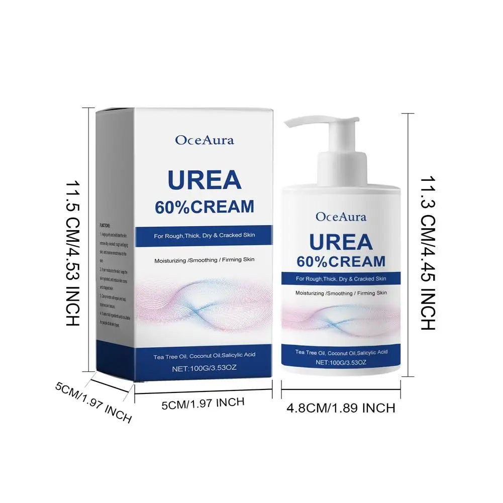 Urea 60% Cream for Cracked Heels - Professional Deep Foot Repair Scrubs Treatments Tidesmit